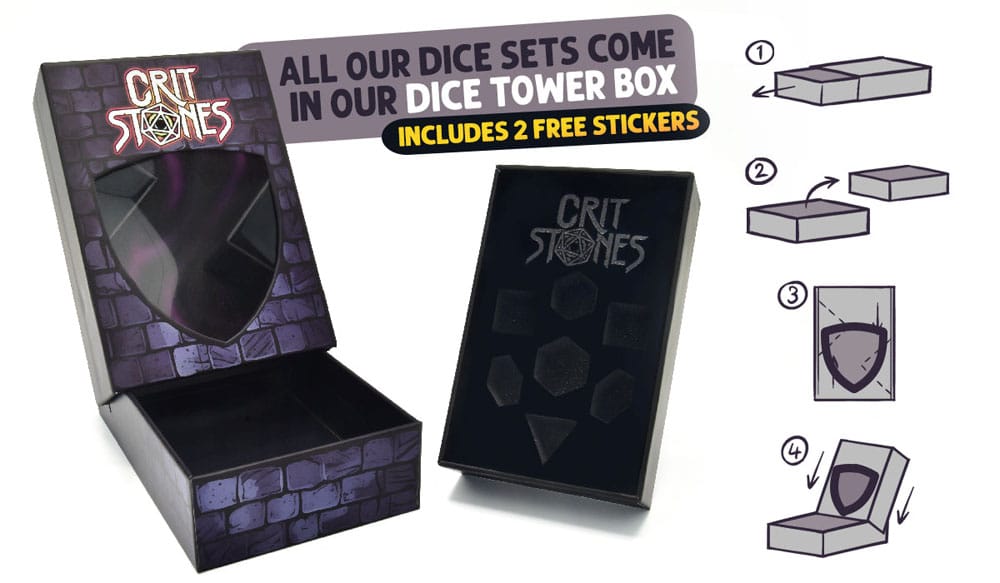 CritStones Liquid Core Dice Set Fantasia Fluid Electroplated  (7)