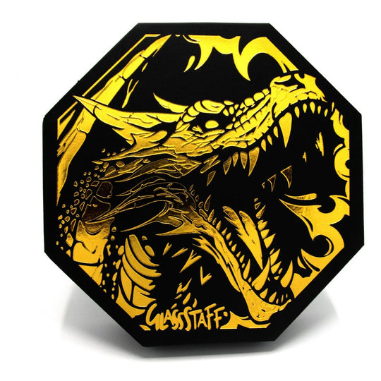 CritStones Arena Dice Tray Black Dragon (Yellow Lid)