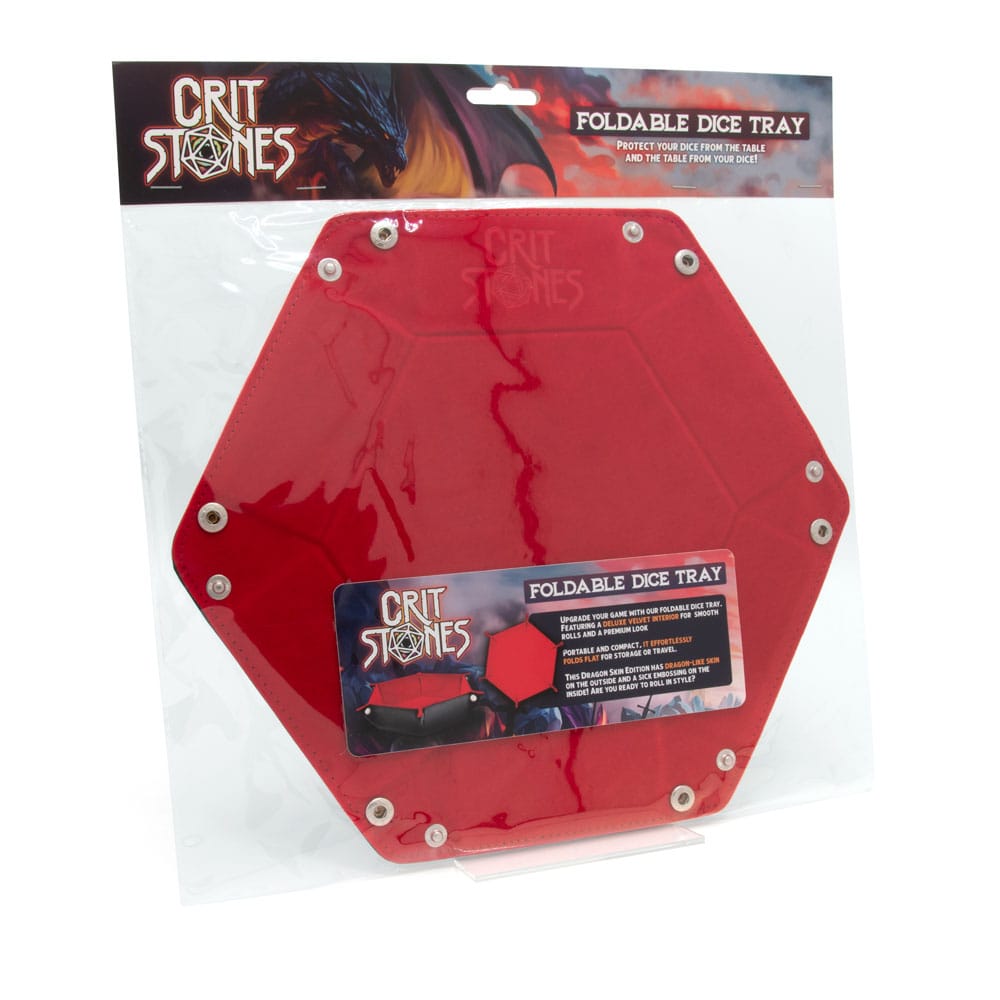 CritStones Folding Dice Tray Red