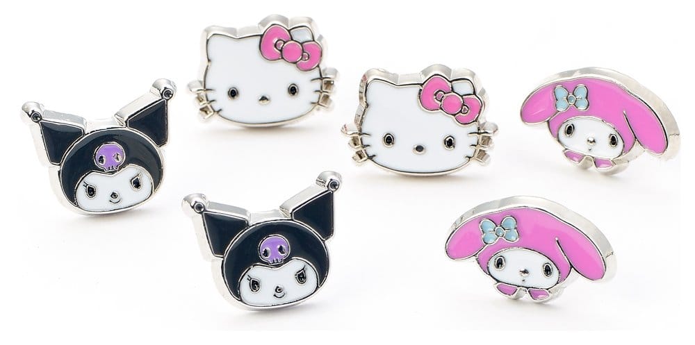 Sanrio Stud Earring Set Hello Kitty, Kuromi and My Melody
