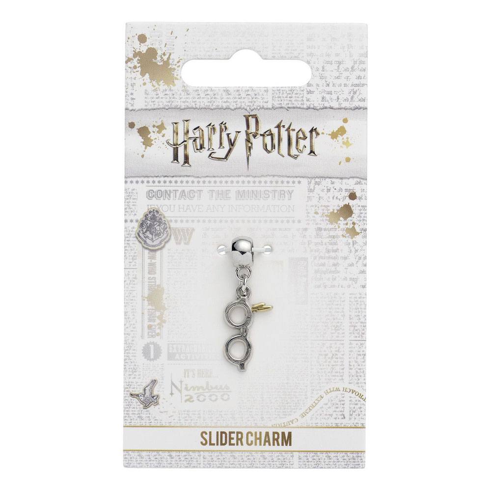 Harry Potter Charm Lightning Bolt with Glasses (silver plated)