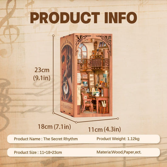 Book Nook The Secret Rhythm 23 x 11 cm