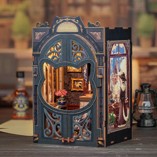 Book Nook Count Cat´s Study 17 x 12 cm