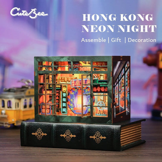 Book Nook Hong Kong Neon Light 13 x 17 cm