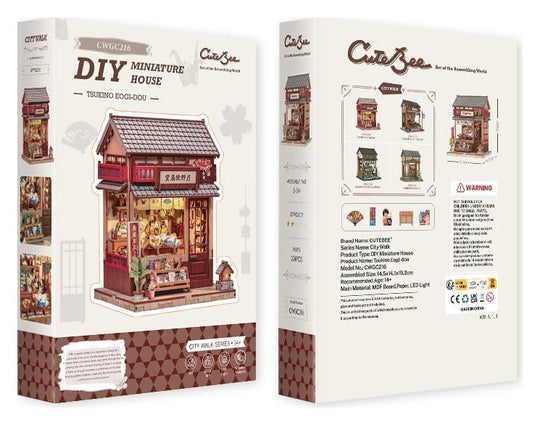 Miniature House Model Kit Tsukino Eogi-dou 19 x 14 cm