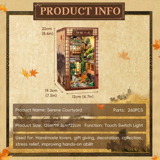 Book Nook Serene Courtyard 22 x 12 cm