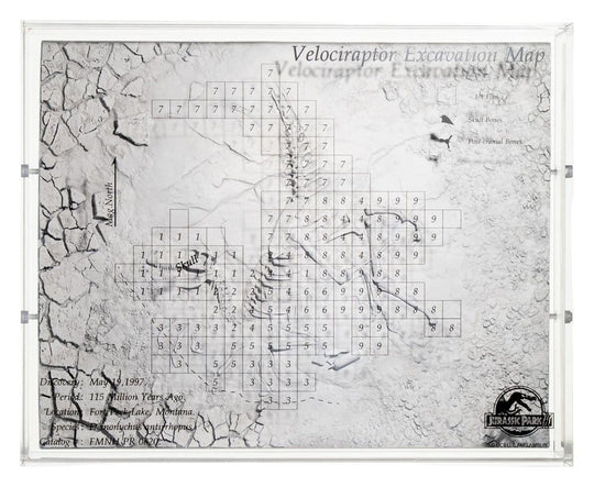 Jurassic Park III Excavation Map Velociraptor 27 cm