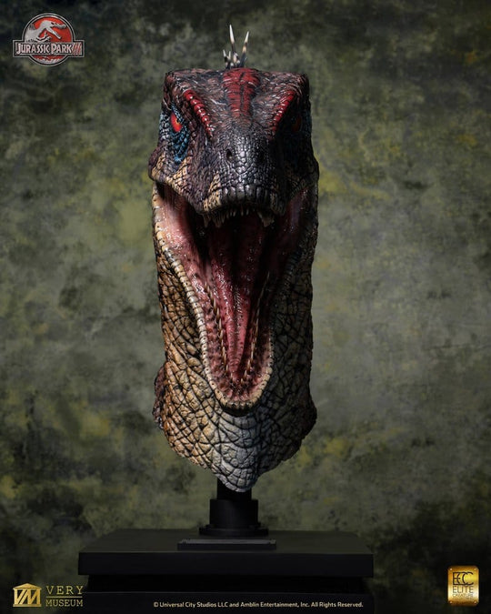 Jurassic Park III Life Size Bust Male Alpha Velociraptor "Blood Knight" 83 cm