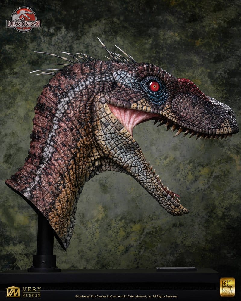Jurassic Park III Life Size Bust Male Alpha Velociraptor "Blood Knight" 83 cm