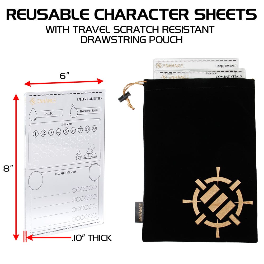 Enhance RPG Series Acrylic Character Sheet Set *English Version*