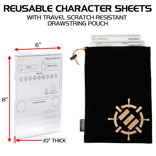 Enhance RPG Series Acrylic Character Sheet Set *English Version*