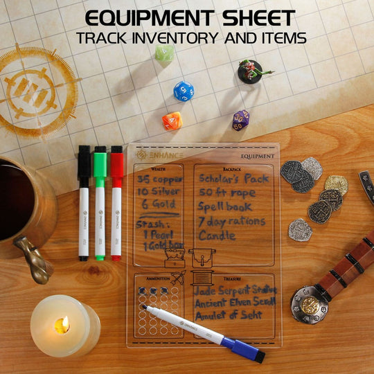 Enhance RPG Series Acrylic Character Sheet Set *English Version*