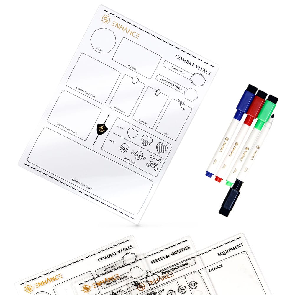 Enhance RPG Series Acrylic Character Sheet Set *English Version*