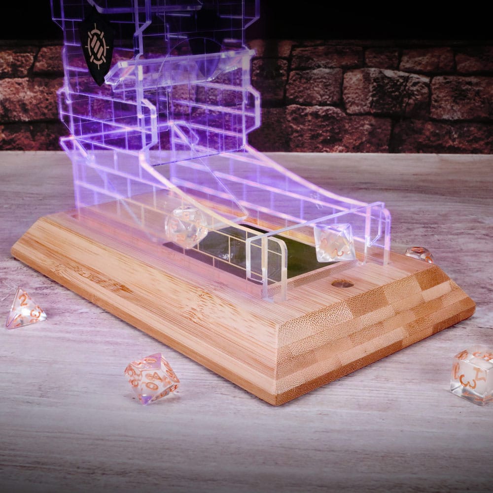 Enhance Tabletop Series LED Dice Tower with Dice Set Clear