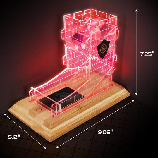 Enhance Tabletop Series LED Dice Tower with Dice Set Clear