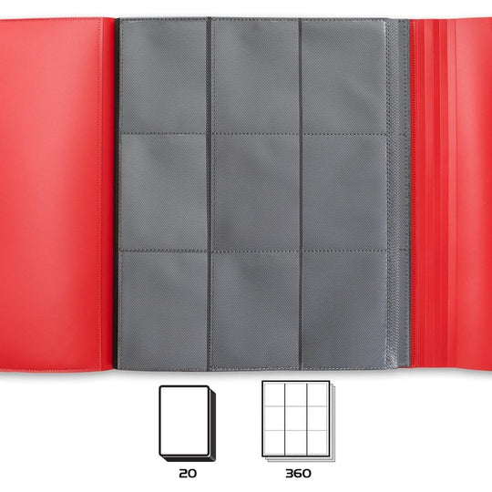 Enhance Binder 9 Pocket Card Binder Red 30 x 25 x 3 cm