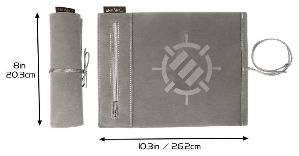 Enhance Tabletop Accessories Roll on a Scroll Dice and Rolling Mat Silver