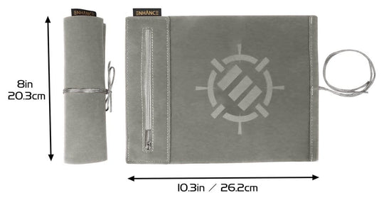 Enhance Tabletop Accessories Roll on a Scroll Dice and Rolling Mat Silver