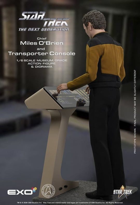 Star Trek: The Next Generation Action Figure 1/6 Chief Miles O'Brien with Transporter Console 30 cm