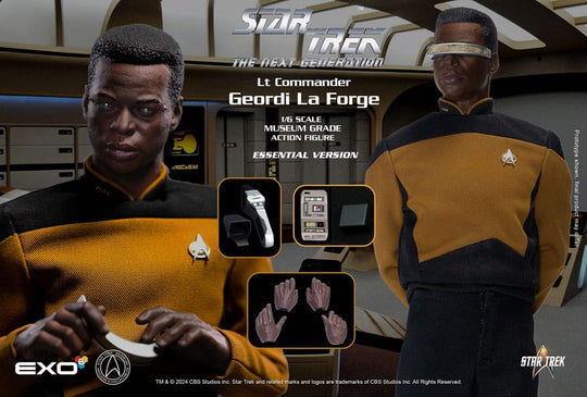 Star Trek: The Next Generation Action Figure 1/6 Lt. Commander Geordi La Forge (Essentials Version) 28 cm