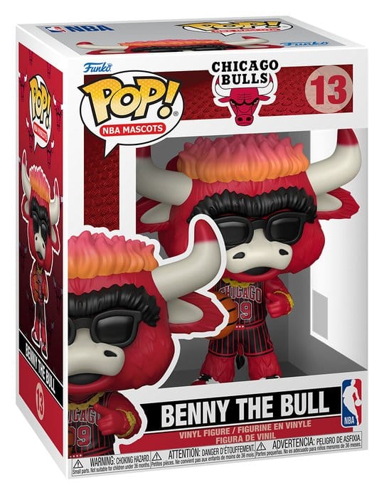 NBA POP! Basketball Vinyl Figure Mascots: Bulls- Benny The Bull 9 cm