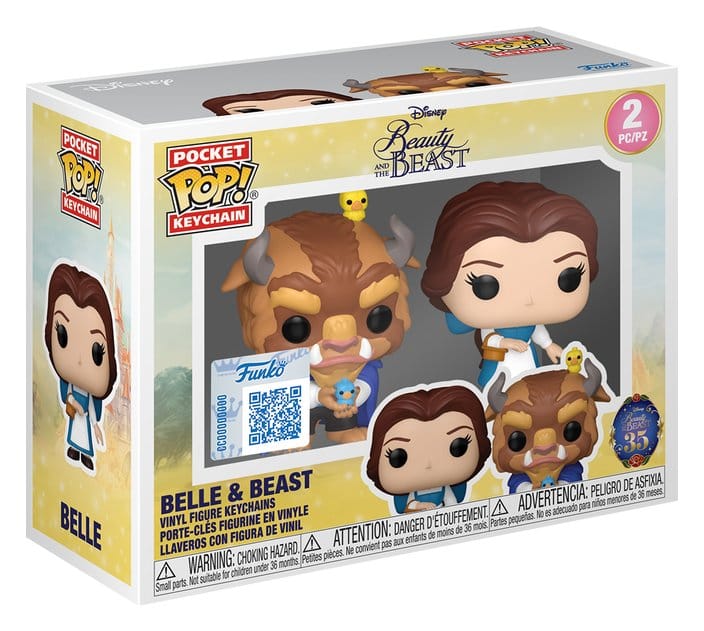 Beauty and the Beast POP! Vinyl Keychain 2-Pack Belle & Beast 4 cm