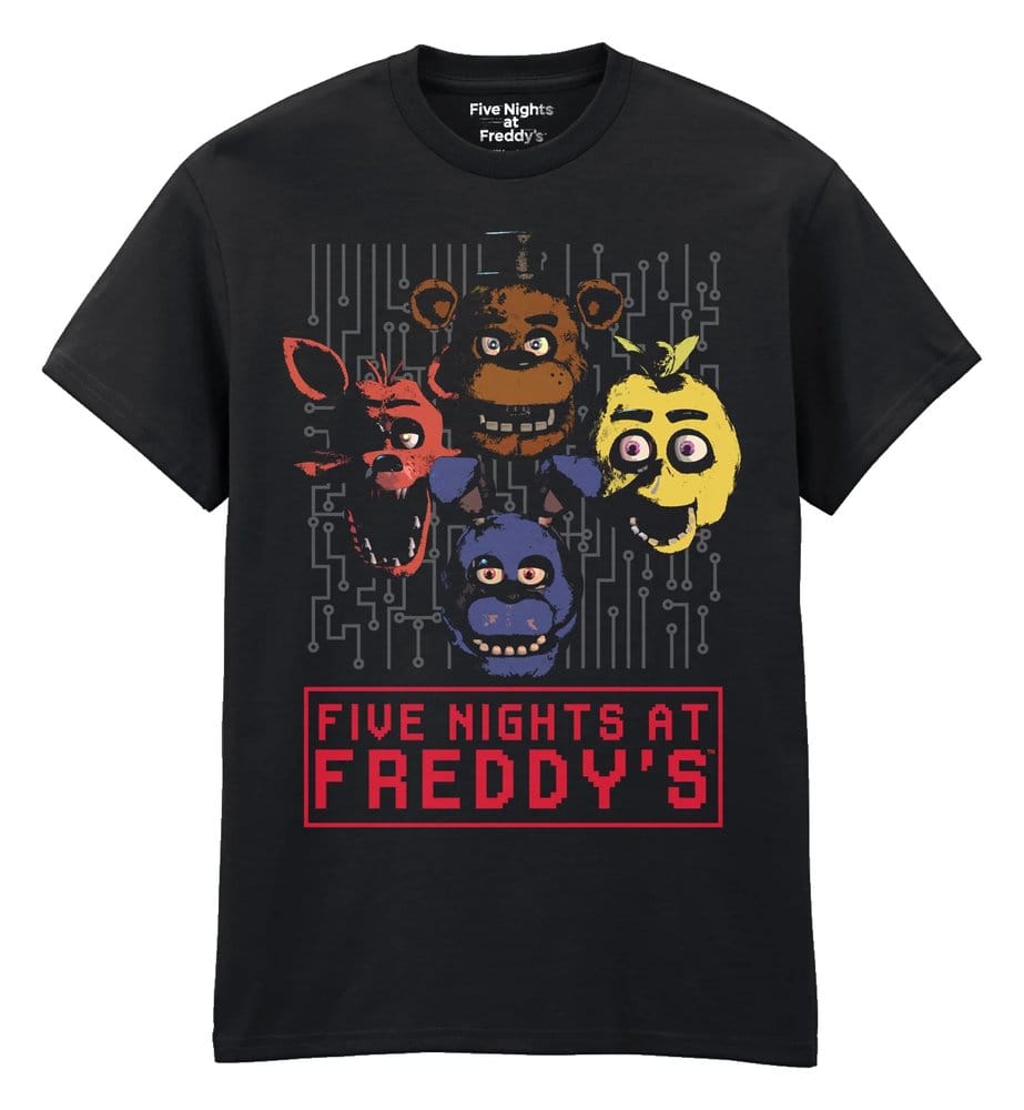 Five Nights at Freddy’s T-Shirt 4 Heads Black Size XL