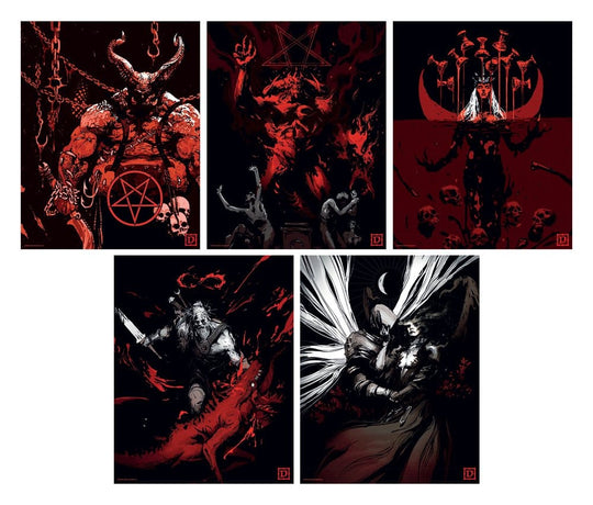 Diablo Art Print Set of Five Limited Edition 36 x 28 cm