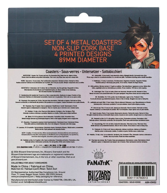 Overwatch Coaster 4-Pack Printed Metal