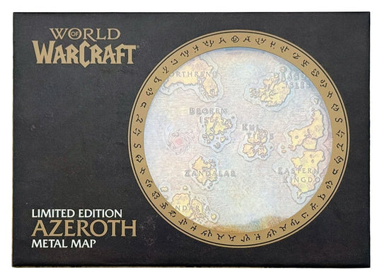 World of Warcraft Replica Metal Map of Azeroth Limited Edition 12 x 18 cm