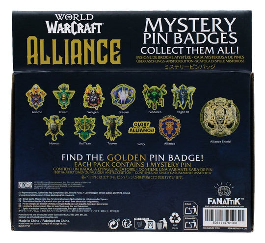 World of Warcraft Alliance Pin Badges Blind Box Display (12)