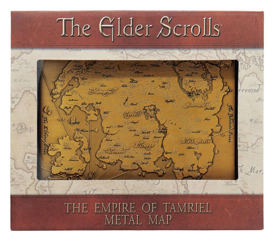 The Elder Scrolls Replica Metal Map of Tamriel Limited Edition 15 x 13 cm