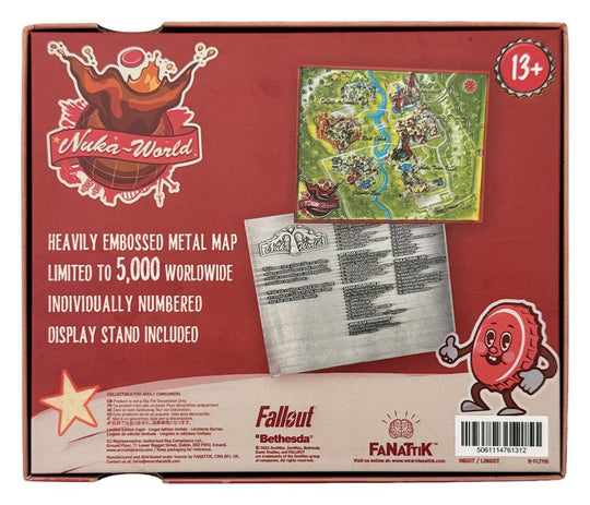 Fallout Replica Metal Map Nuka-World Limited Edition 16 x 13 cm