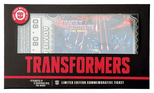 Transformers Replica The Movie 40th Anniversary Movie Ticket Limited Edition 9 x 16 cm