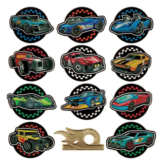 Hot Wheels Mystery Pin Badges Blind Box Display (12)