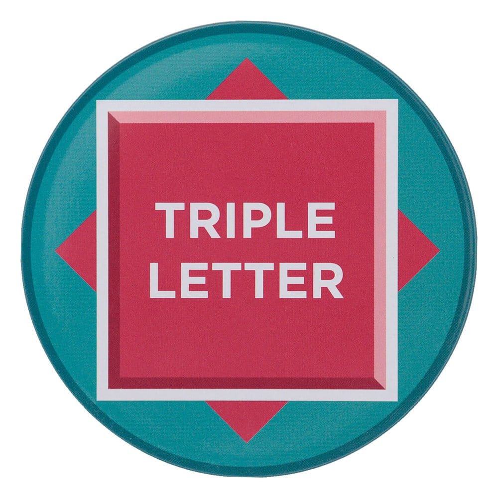 Scrabble Coaster 4-Pack Printed Metal