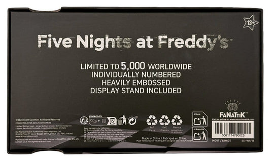 Five Nights at Freddy’s Replica Pizzaplex Opening Night Ticket Limited Edition 16 x 8 cm