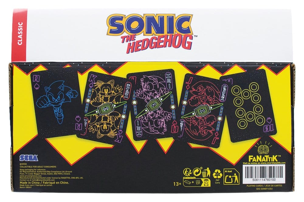 Sonic the Hedgehog Playing Cards Display (12 Packs)