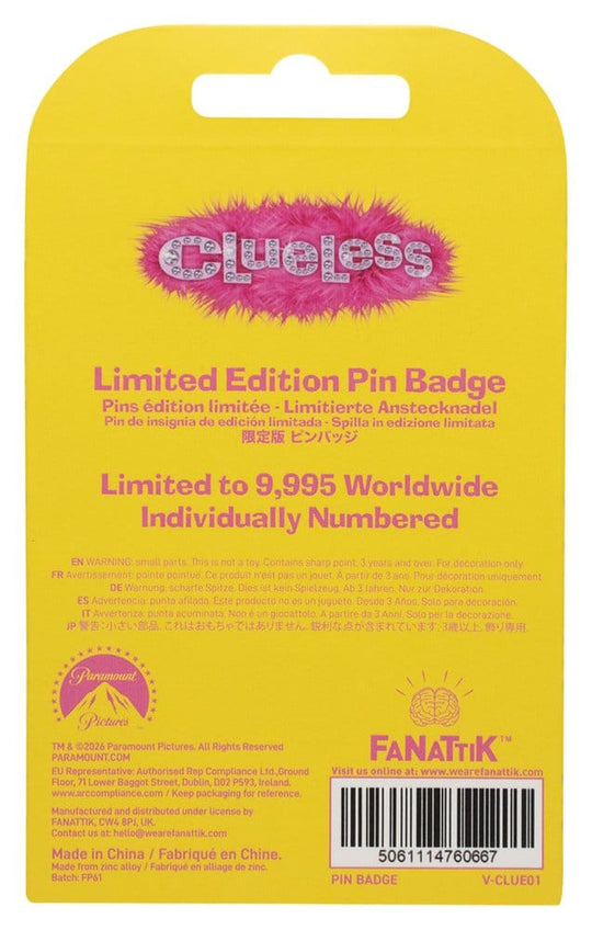 Clueless Pin Badge Total Betty Limited Edition