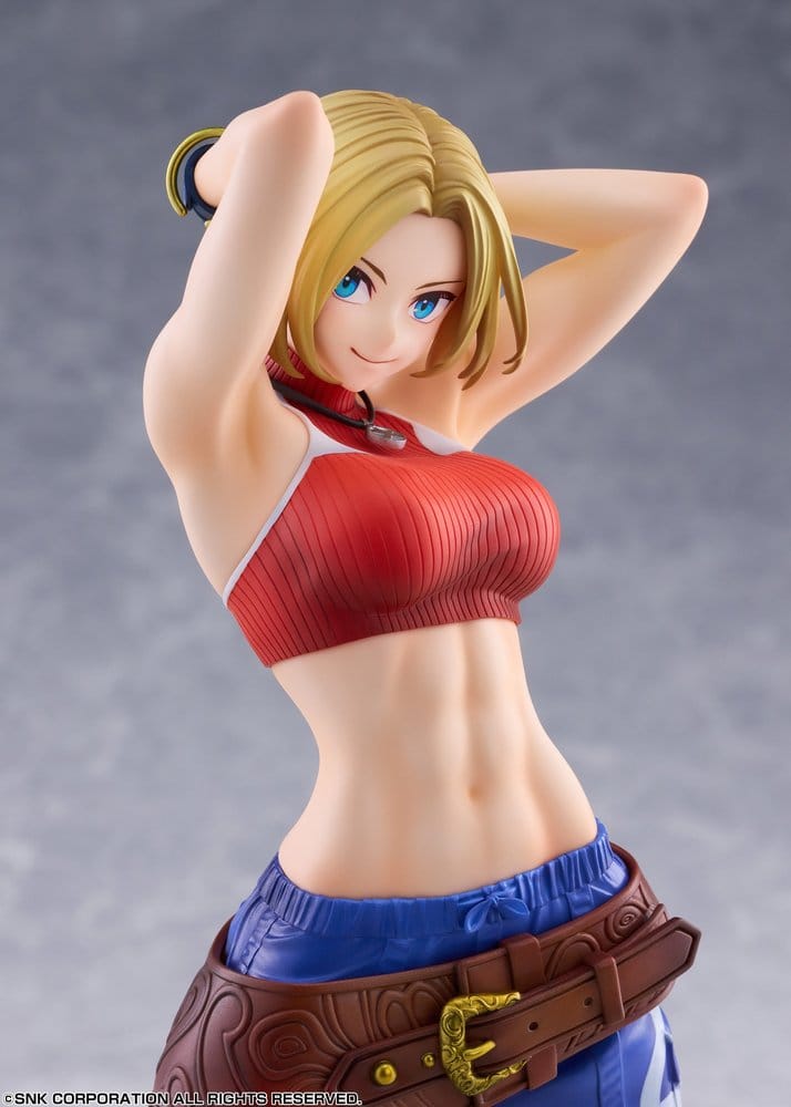 Fighting Girls Collection The King of Fighters XV PVC Figure 1/7 Blue Mary AmiAmi Limited Edition 26 cm