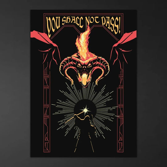 The Lord of the Rings Luminescent Poster Balrog 50 x 70 cm
