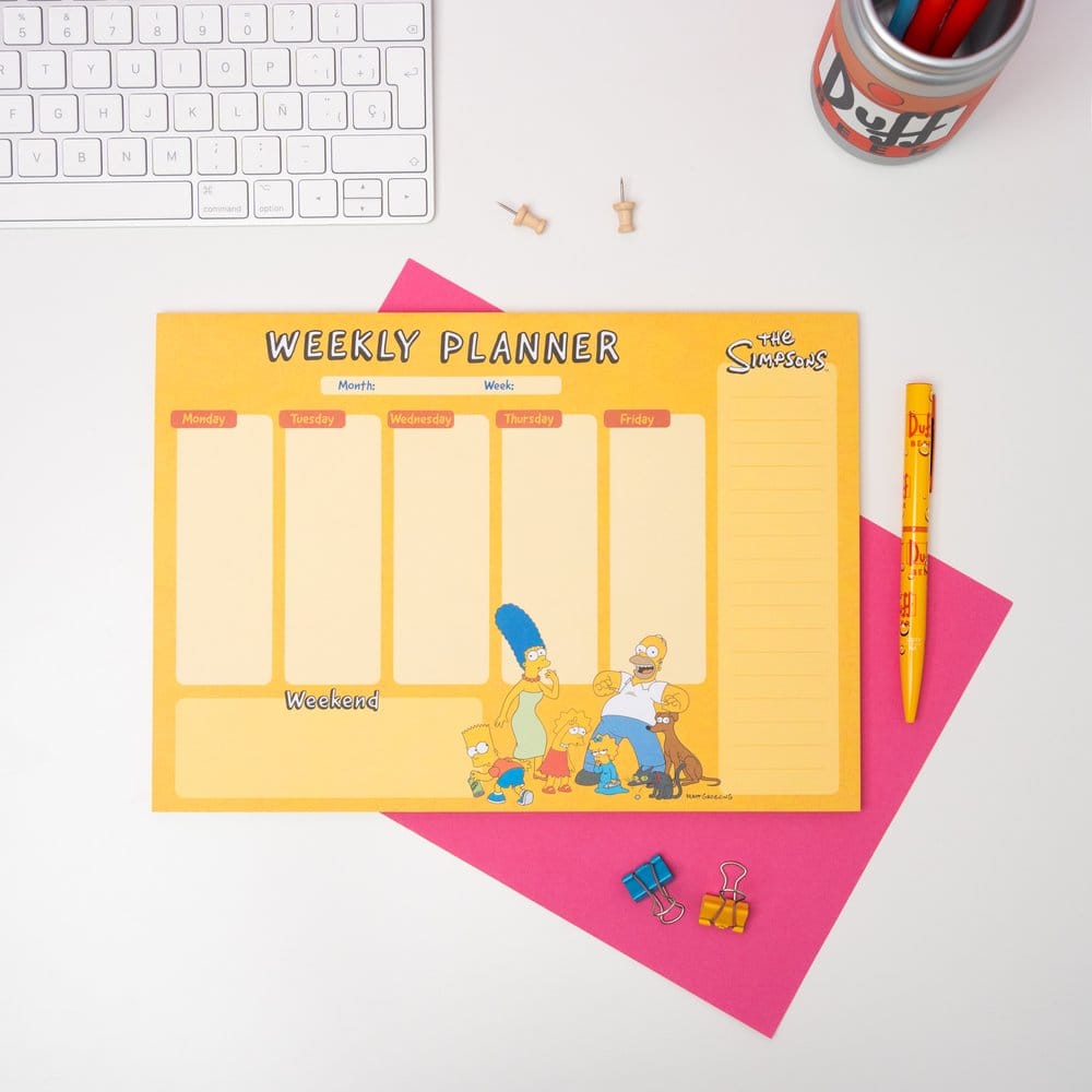 The Simpsons Weekly Planner A4