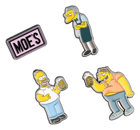 The Simpsons Pin Badges Set of 4 Moe's Tavern