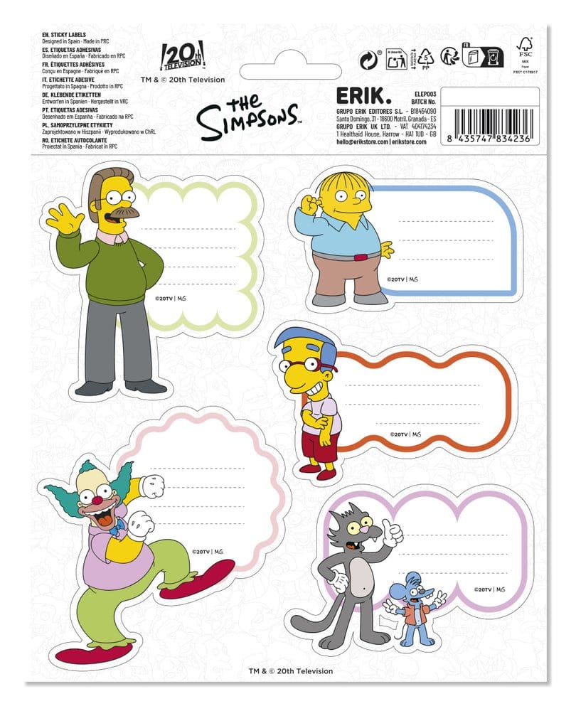 The Simpsons Premium Self-Adhesive Labels (10)