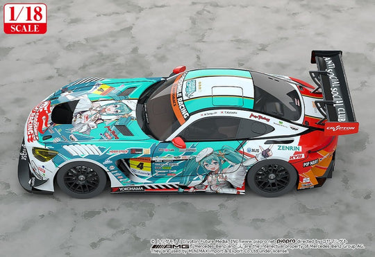 Hatsune Miku GT Project Vehicle 1/18 Good Smile Hatsune Miku AMG 2023 Season Opening Ver. 26 cm