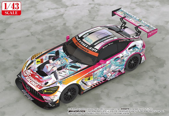 Hatsune Miku GT Project Vehicle 1/43 Good Smile Hatsune Miku AMG 2021 SUPER GT 100th Race Commemorative Ver. 11 cm