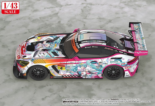 Hatsune Miku GT Project Vehicle 1/43 Good Smile Hatsune Miku AMG 2021 SUPER GT 100th Race Commemorative Ver. 11 cm