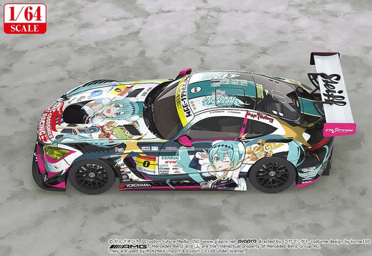 Hatsune Miku GT Project Vehicle 1/64 Good Smile Hatsune Miku AMG 2018 SUPER GT Ver. 7 cm