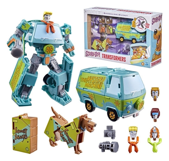 Transformers x Scooby-Doo Action Figure 2-Pack Mysterious Prime & Automutt 15 cm