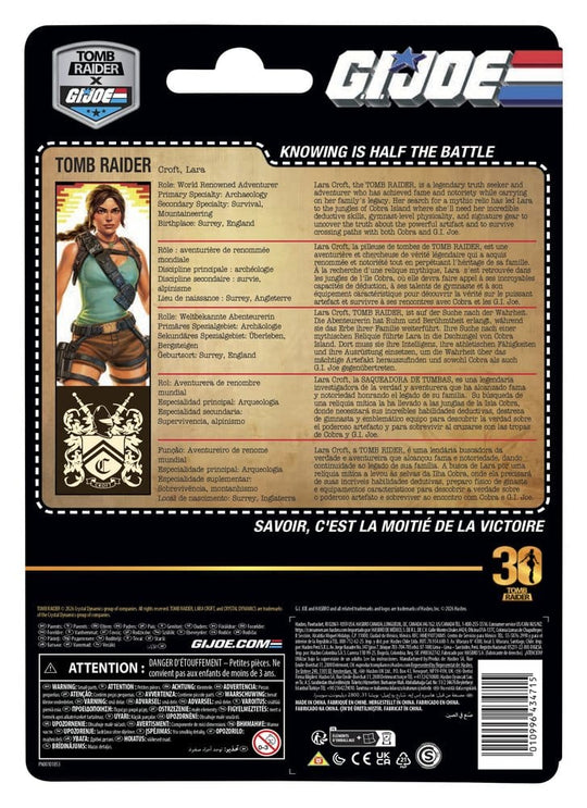 G.I. Joe Classified Series Retro Cardback Collaborative Action Figure Lara "Tomb Raider" Croft 15 cm